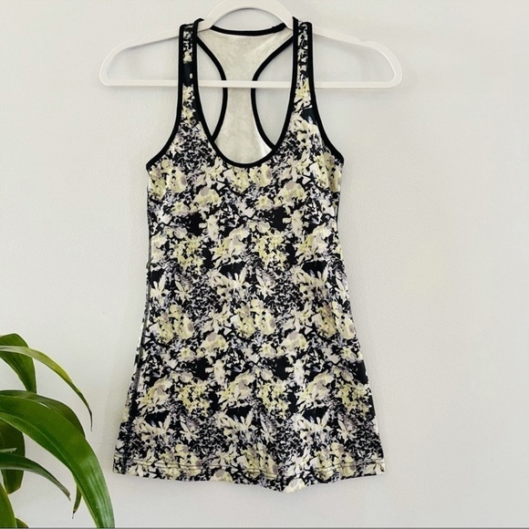 ❤️Lululemon Cool Racerback Tank in Crosscourt Petal Black A2 - Picture 4 of 10